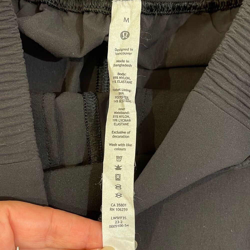 Lululemon Womens Flat Front Stretch Pocket Pull-On Track Pants Black Size Medium - Picture 7 of 11